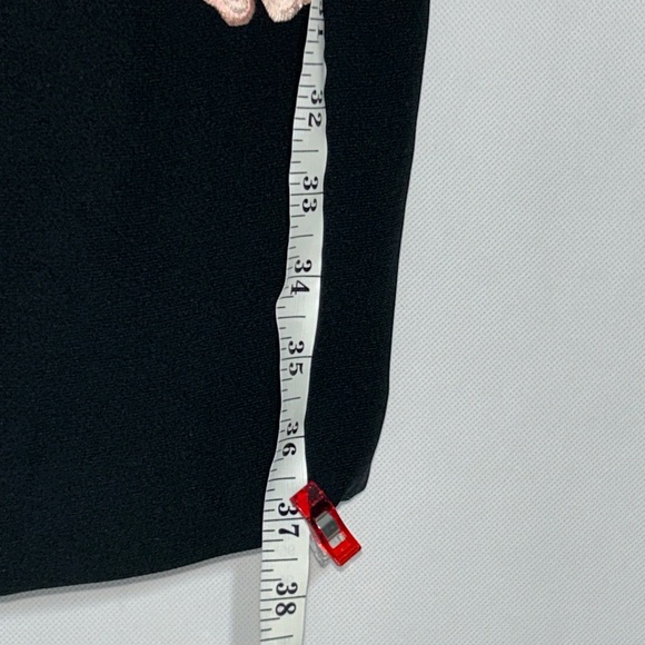 Maggie London Dress Midi Sheath Black Floral Embroidery sz 6 Petite - Picture 10 of 12